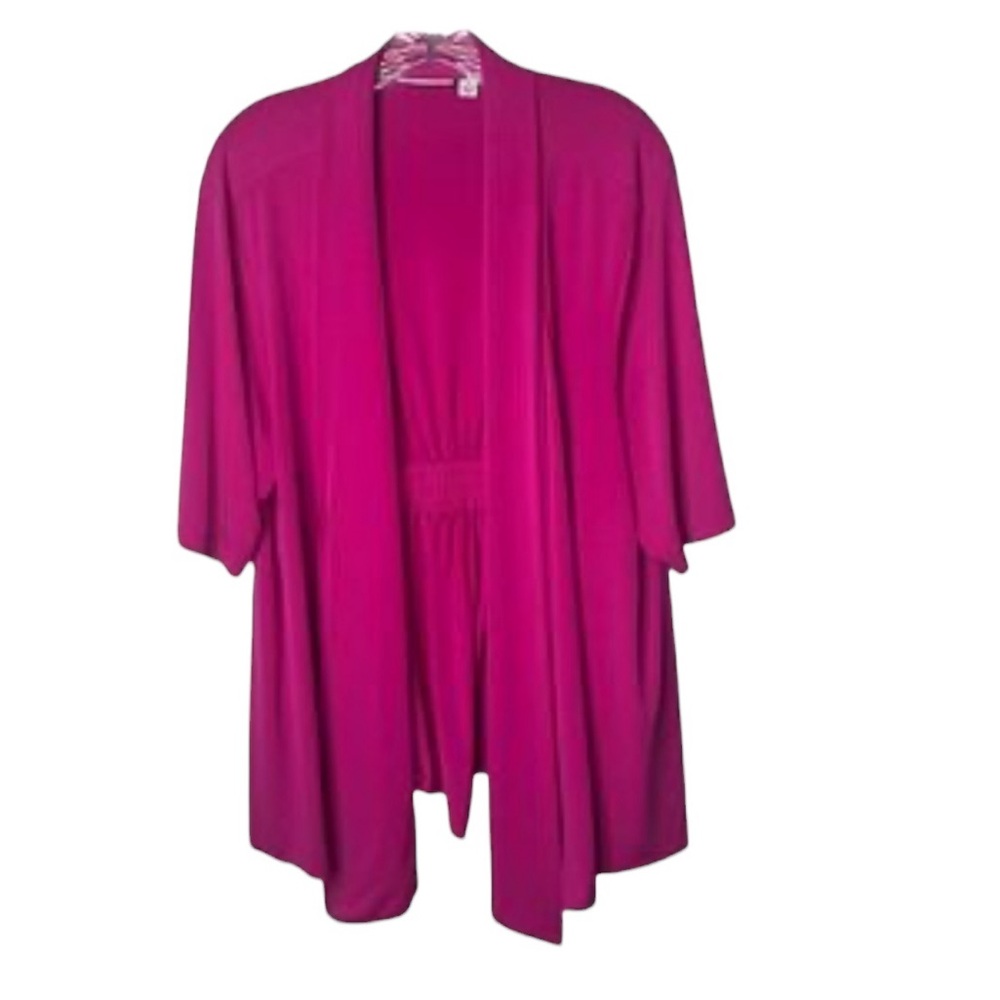 Susan Graver Vibrant Pink Cardigan